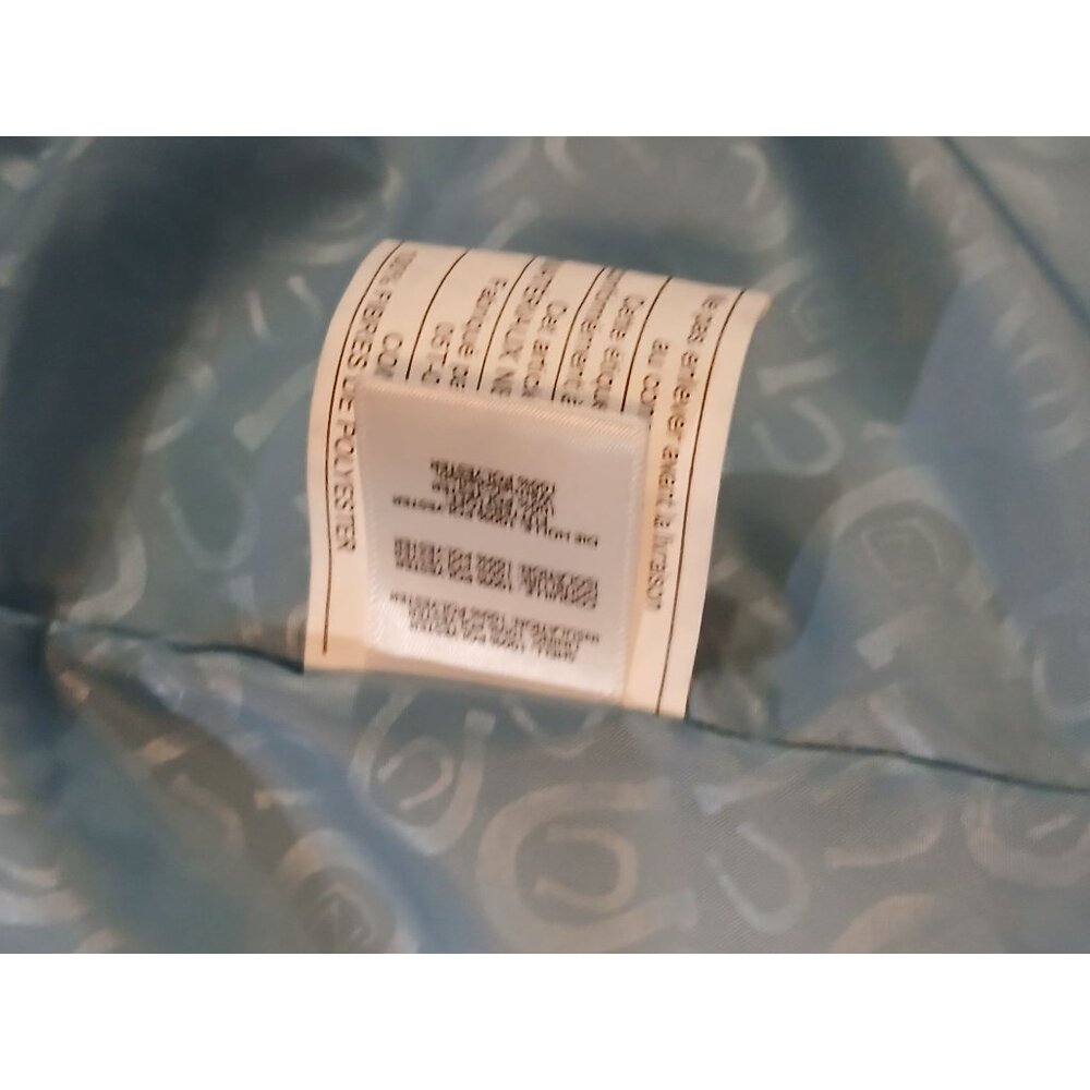 Noble Outfitters Calgary Teal Chevron Quilted Puffer Vest Size M High Collar Log - Picture 10 of 10